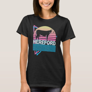 Camiseta Ganado Hereford Vaca Hereford Granjero Retro