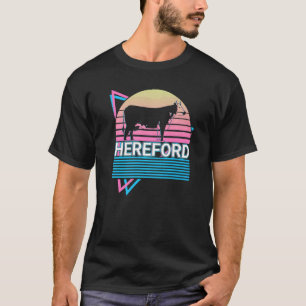 Camiseta Ganado Hereford Vaca Hereford Granjero Retro