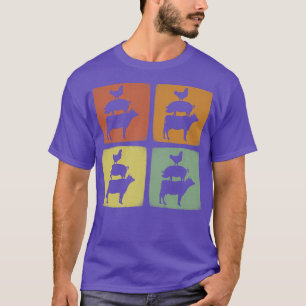 Camiseta Ganado lechero y animal ganadero de vaca y retro