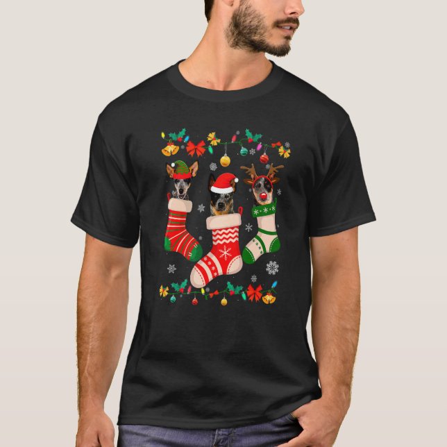 Camiseta Ganado navidad australiano muere reno navideño (Anverso)