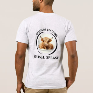 Camiseta Ganado vacuno de las tierras altas bañándose – cha