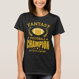 Camiseta Ganador Campeón de Fútbol Fantasía Champ Draft Foo