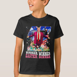 Camiseta Ganador Cena de Pascua Trump Conejo Caza Huevos Fe
