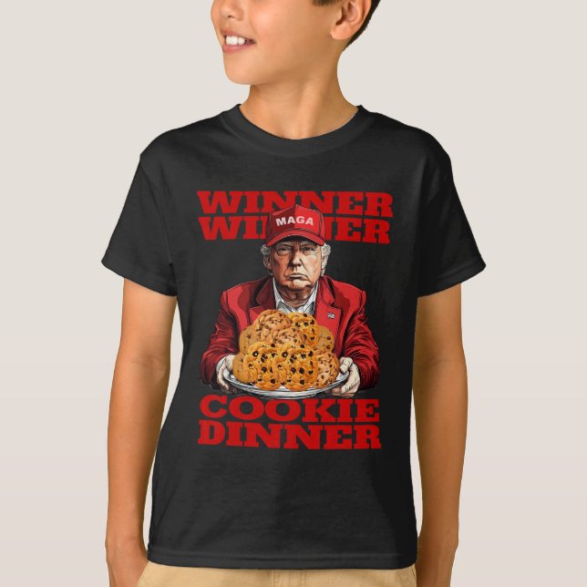 Camiseta Ganador Cookie Dinner Funny Trump 2024 47th (Anverso)