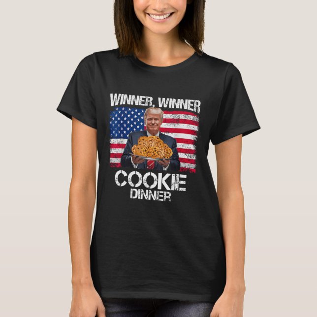 Camiseta Ganador Cookie Dinner Funny Trump 2024 47th (Anverso)
