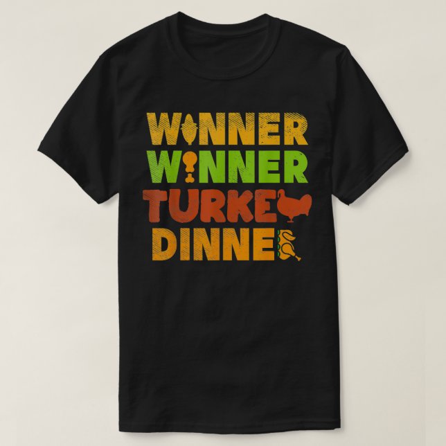 Camiseta Ganador de cena en Turquía divertido juego de acci (Diseño del anverso)