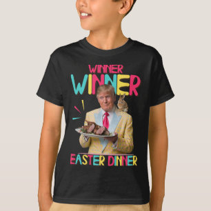 Camiseta Ganador de la cena de Pascua Funny Trump Bunny Hap