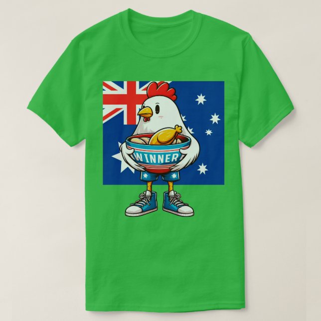 Camiseta Ganador de la cena de pollo 10 (Diseño del anverso)