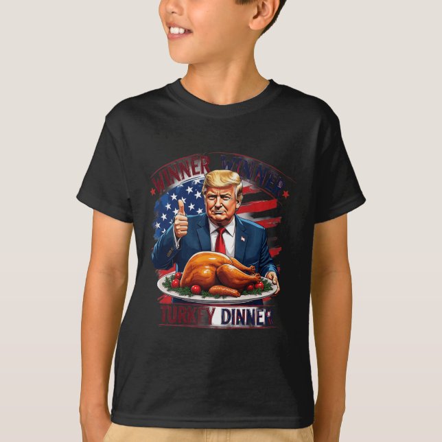 Camiseta Ganador de la cena en Turquía Divertido Trump Than (Anverso)