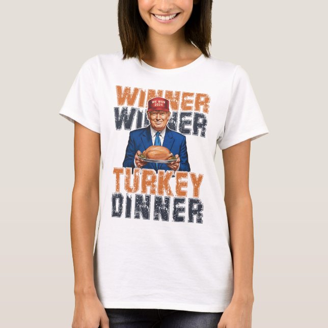 Camiseta Ganador de Trump ganador de la cena en Turquía Tha (Anverso)