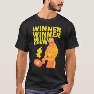 Camiseta Ganador Mullet Fiesta De Cena En La Parte Posterio
