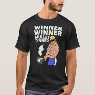 Camiseta Ganador Mullet Fiesta De Cena En La Parte Trasera