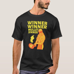 Camiseta Ganador Mullet Fiesta De Cena En La Parte Trasera