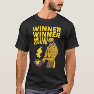 Camiseta Ganador Mullet Fiesta De Cena En La Parte Trasera