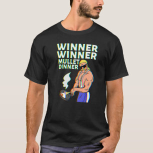Camiseta Ganador Mullet Fiesta De Cena En La Parte Trasera