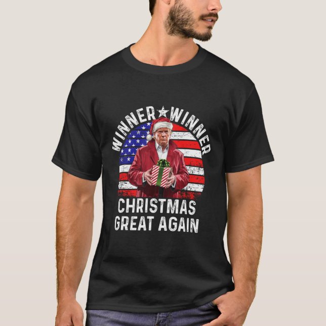 Camiseta Ganador Navidades grandes de nuevo Trump Funny Hu (Anverso)