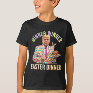 Camiseta Ganador presidente de la cena de Pascua Trump feli