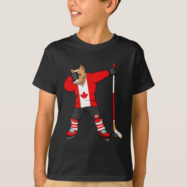 Camiseta Ganadora de Pitbull Dabbing Canadá Amante (Anverso)