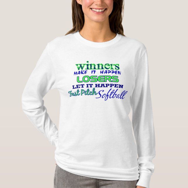 Camiseta Ganadores….Ayuna el softball de la echada (Anverso)
