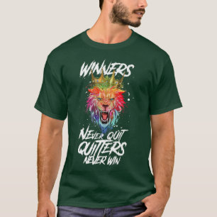 Camiseta Ganadores de leones nunca abandonan Beast King Wor