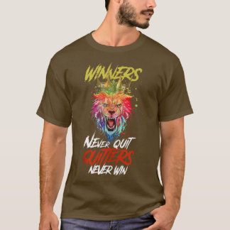 Camiseta Ganadores de leones nunca abandonan la motivación 