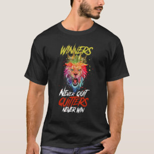 Camiseta Ganadores de leones nunca abandonan la motivación 