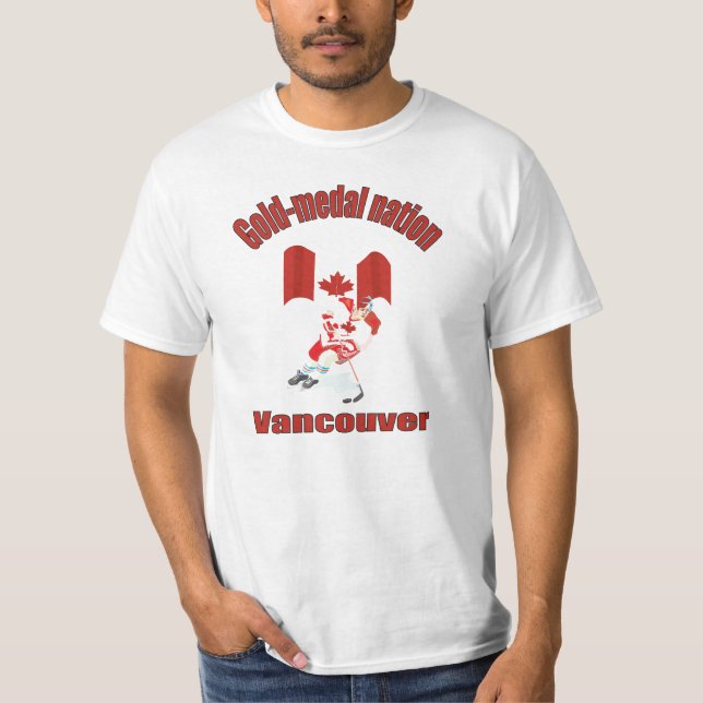 Camiseta Ganadores de medalla de oro de Canadá (Anverso)