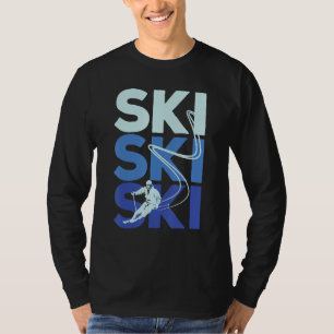 Camiseta Ganan las pistas de esquí de nieve de esquiador de
