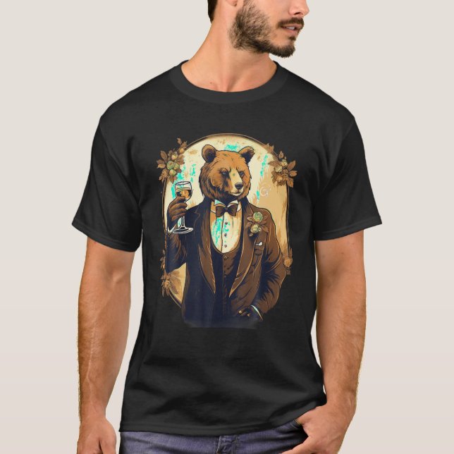 Camiseta ganancia del oso de la representación artística so (Anverso)