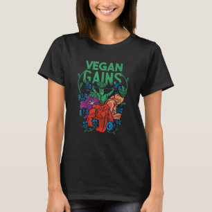 Camiseta ganancias veganas verduras gimnasio entrenamiento 
