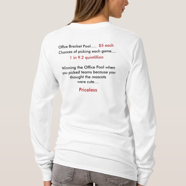 Camiseta Ganando la piscina de la oficina….Camiseta (Reverso)