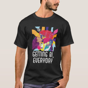 Camiseta Ganar bici todos los días Orgullo iris bisexual Bi