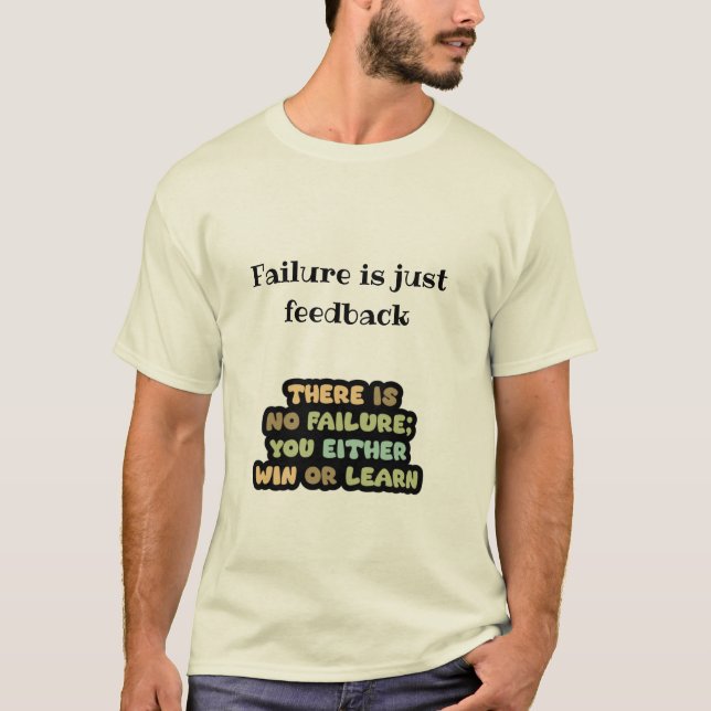 Camiseta Ganar o Aprender. Sin error en T-S motivacional (Anverso)
