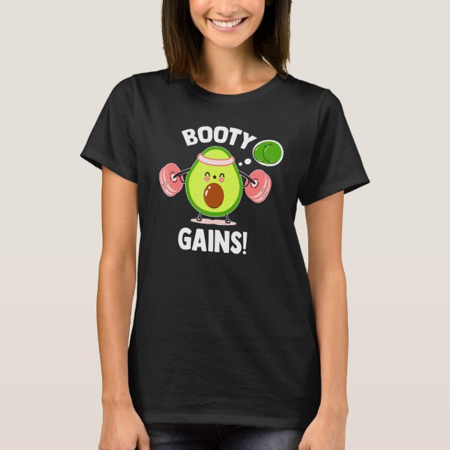 Camiseta Ganas Booty Gym Aguacate (Anverso)