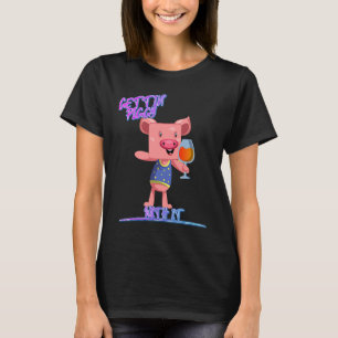 Camiseta Ganas De Cerdo Con Ella Bebiendo Humor Gracioso Qu