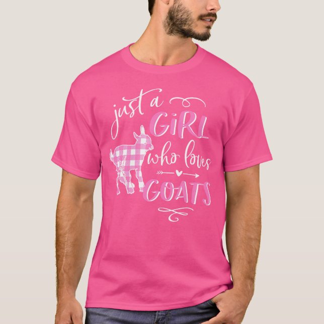Camiseta Ganas para Chicas Sólo un Chica que ama cabras (Anverso)