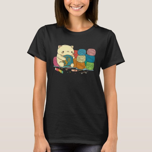 Camiseta Ganchillo de hilo de gato  1 (Anverso)