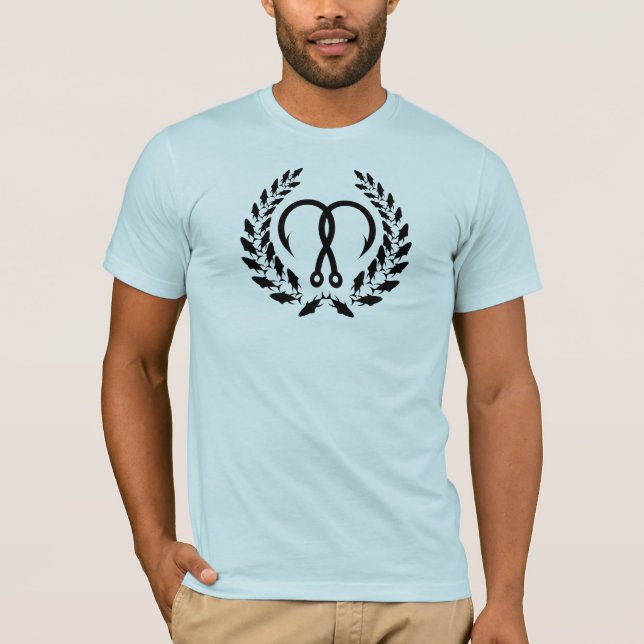 Camiseta ganchos de pesca con los fishies (Anverso)