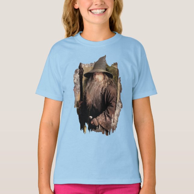 Camiseta Gandalf Con El Personal (Anverso)