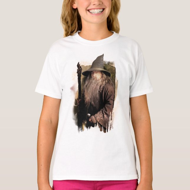 Camiseta Gandalf Con El Personal (Anverso)