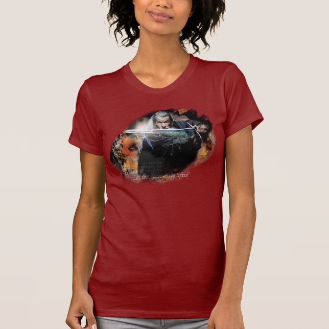 Camiseta Gandalf Con Espada En Batalla (Anverso)