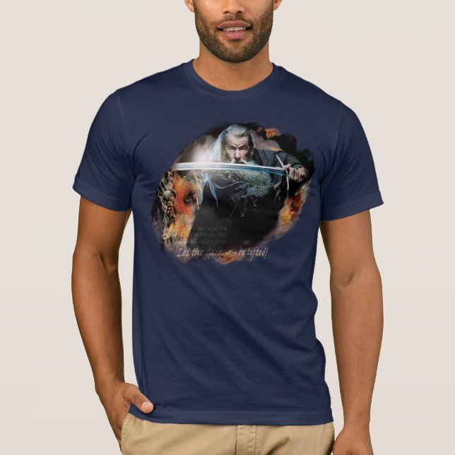 Camiseta Gandalf Con Espada En Batalla (Anverso)