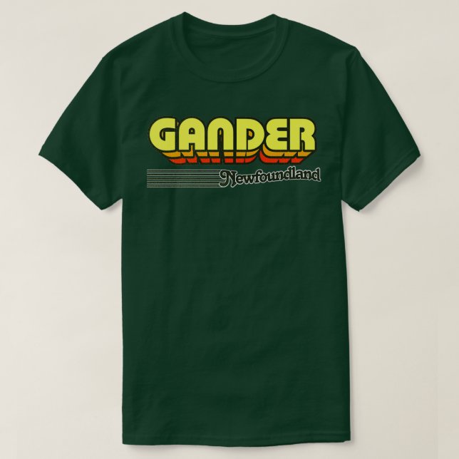 Camiseta Gander Newfoundland Retro Stripes (Diseño del anverso)