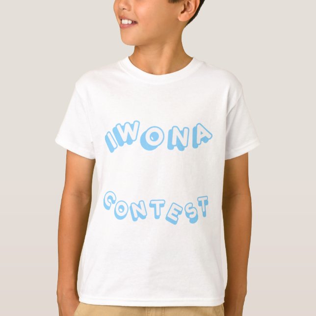 Camiseta Gané un concurso de Pastel Blue Kid (Anverso)