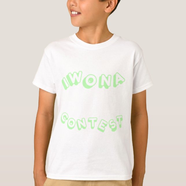 Camiseta Gané un concurso infantil verde pastel (Anverso)