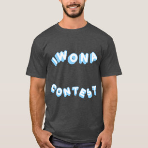 Camiseta Gané un concurso para los hombres azul pastel