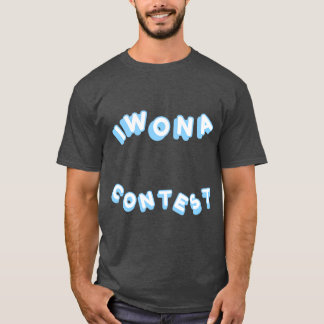 Camiseta Gané un concurso para los hombres azul pastel