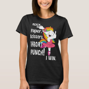 Camiseta Gané unicornio con tijeras de roca y papel