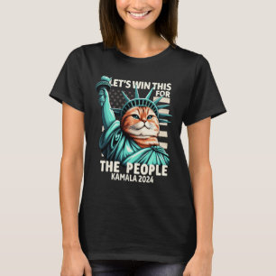 Camiseta Ganemos esto por la graciosa estatua de gato de la
