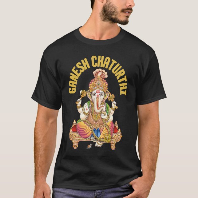 Camiseta Ganesh Chaturthi  Hinduism Elephant God (Anverso)